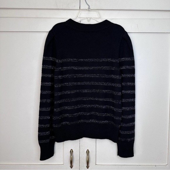 Rails Allegra Stripe Black Metallic Sweater XS - Picture 6 of 7
